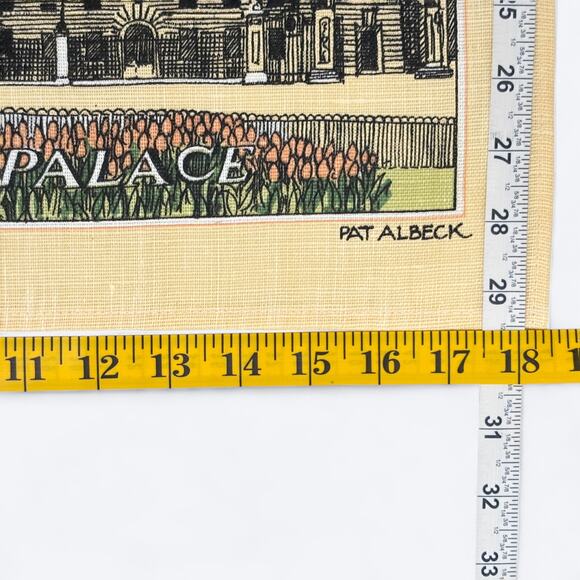 Vintage Pat Albeck Royal Residences British Castles Tea Towel Pure Irish Linen - Picture 6 of 6